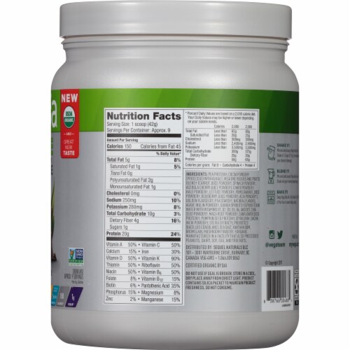 Vega One Organic Mocha Flavored All-in-One Shake Drink Mix Perspective: right