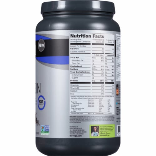 Vega Sport Plant-Based Performance Protein Mocha Drink Mix Powder Perspective: right
