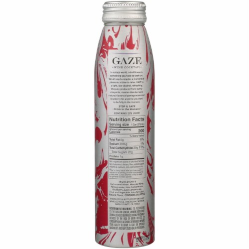 Gaze Blueberry Pomegranate Moscato California Wine Based Cocktail Perspective: right