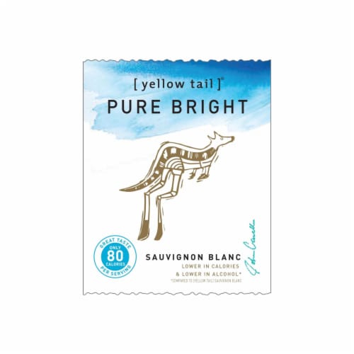 Yellow Tail Pure Bright Only 80 Calories Sauvignon Blanc Australia White Wine Perspective: right