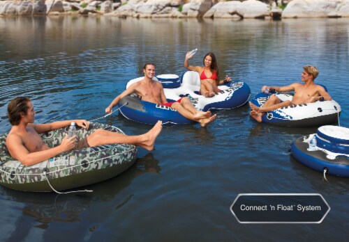 Intex River Run Connect 1 Person Floating Tube, Blue (2 Pack) & 2 Person  Tube, 3 Piece - King Soopers