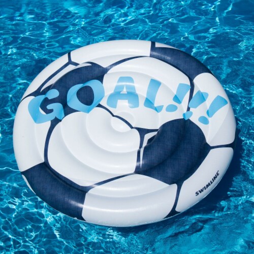 Swimline Giant Soccer Ball Swimming Pool Toy Raft Ride On Float (2