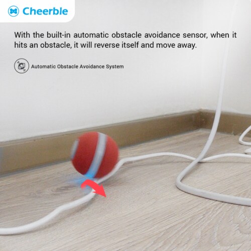 Cheerble Automatic Self Propelling 3 Speed Interactive Pet Cat Toy Ball, Green Perspective: right