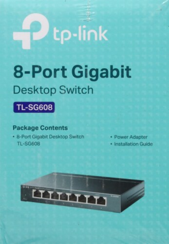 TP-Link TL-SG608 8-Port Gigabit Desktop Switch Perspective: right