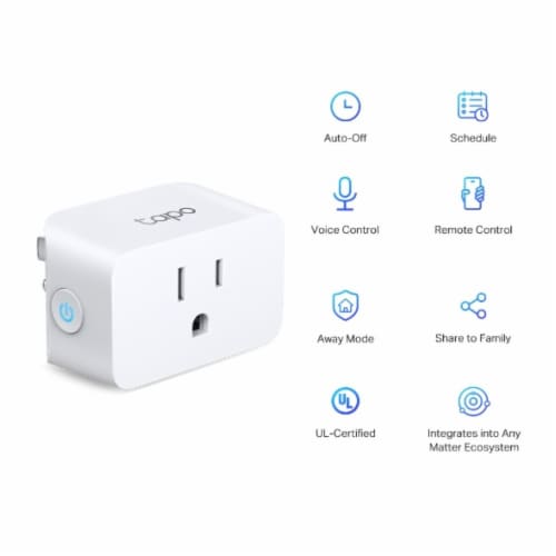 TP-Link Tapo Smart Wi-Fi Plug Mini with Matter - White Perspective: right