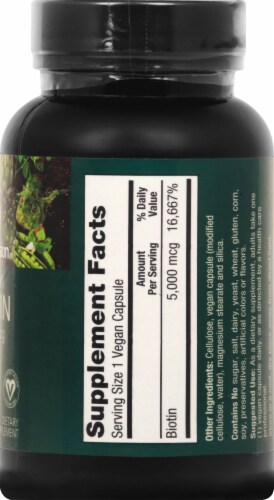 PlantFusion Vegan Biotin 5000mcg Perspective: right