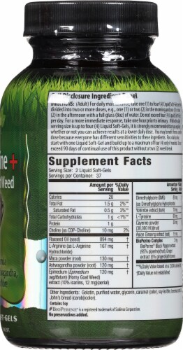 Irwin Naturals® L-Arginine + Horny Goat Weed Liquid Soft-Gels Perspective: right