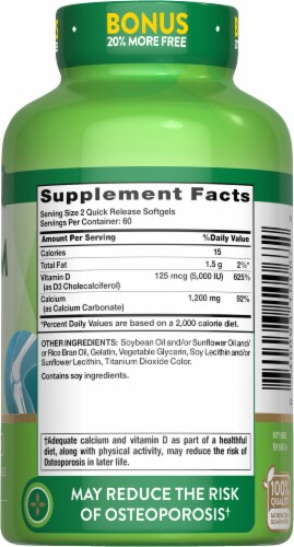 Nature's Truth Absorbable Calcium plus D3 Quick Release Softgels Perspective: right
