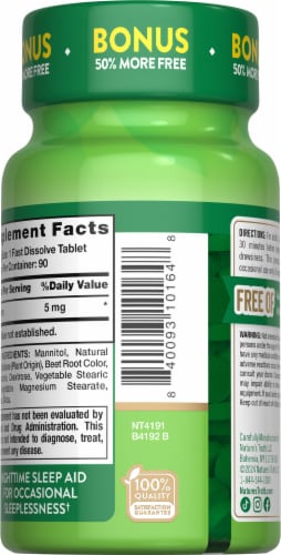 Nature's Truth Melatonin 5 mg Perspective: right