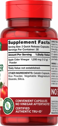 Nature's Truth Apple Cider Vinegar Capsules Perspective: right