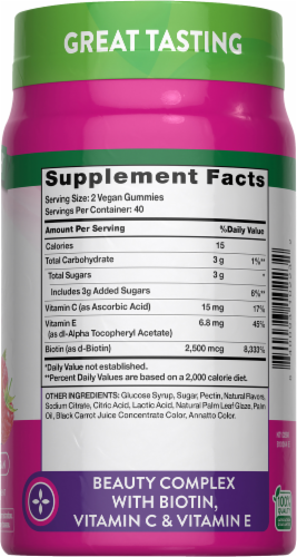 Nature's Truth Goregous Hair Skin & Nail Botin Gummies 2500mcg Perspective: right