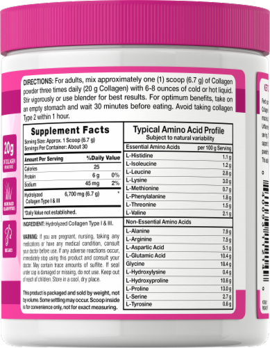 Nature's Truth® Ultra Collagen Powder Perspective: right