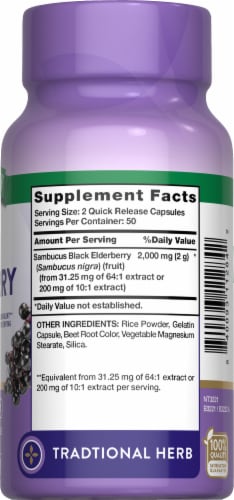 Nature's Truth® Sambucus Black Elderberry Capsules 1000mg Perspective: right
