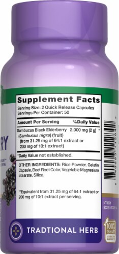 Nature's Truth® Sambucus Black Elderberry Capsules 1000mg Perspective: right