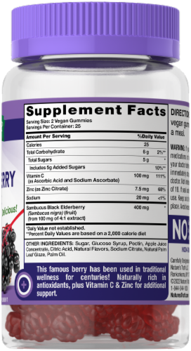 Nature's Truth Sambucus Black Elderberry Complex Gummies Perspective: right
