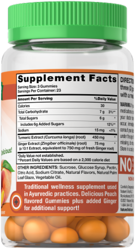 Nature's Truth® Tumeric Curcumin + Ginger Gummies Perspective: right