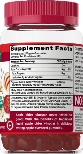 Nature's Truth® Organic Apple Cider Vinegar Vegan Gummies Perspective: right
