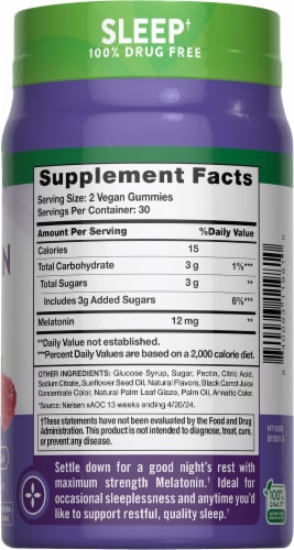 Nature's Truth® 12mg Melatonin Gummies Perspective: right