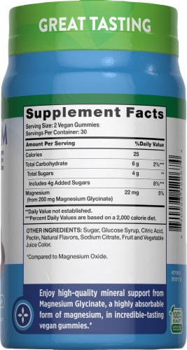 Nature's Truth Magnesium Glycinate 60 Gummies Perspective: right
