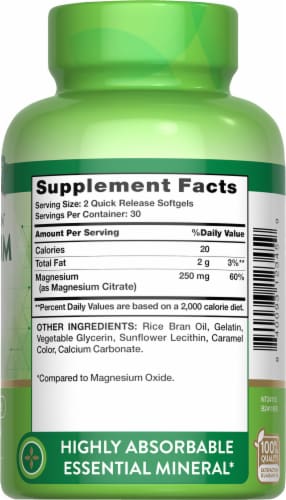 Magnesium Citrate 60 Softgels Perspective: right