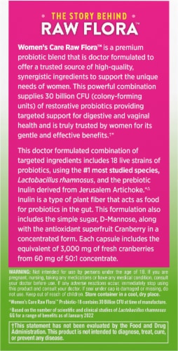 Raw Flora 30 Billion Women’s Probiotic Perspective: right