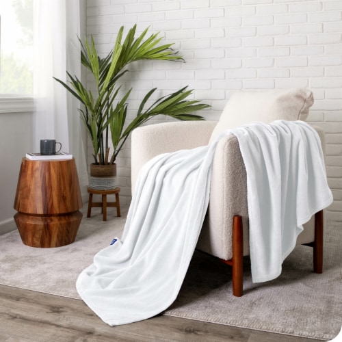 Bare Home Lightweight Polar Fleece Blanket White Twin Twin XL Twin Twin XL Mariano s