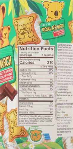 Lotte Koala’s March Chocolate Creme-Filled Cookies Perspective: right