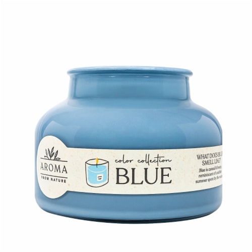 Aroma From Nature House of Velas 2 Wick Jar Candle Blue Perspective: right