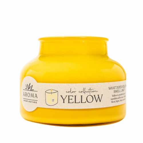 Aroma From Nature House of Velas Jar Candle Yellow Perspective: right