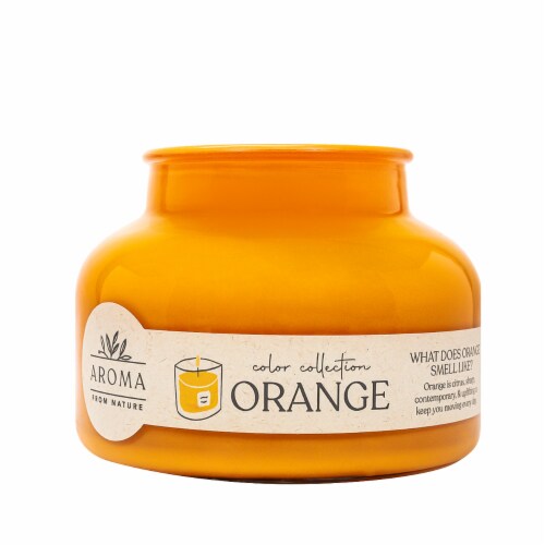 Aroma From Nature House of Velas Color Collection Jar Candle Orange Perspective: right