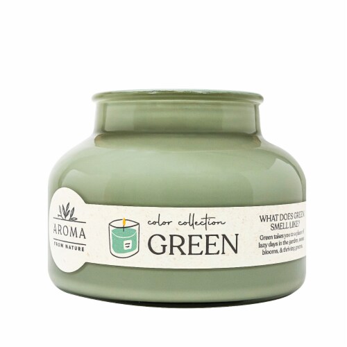 Aroma From Nature House of Velas Color Collection Jar Candle Green Perspective: right