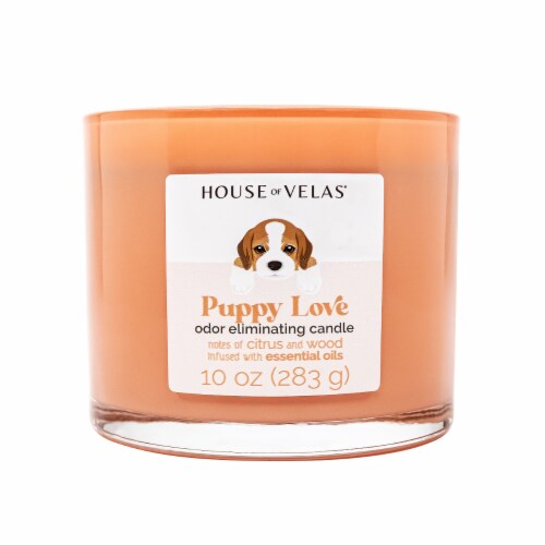 House of Velas® Jar Candle Puppy Love Odor Eliminating Perspective: right