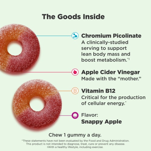 Olly® Metabolism Snappy Apple Gummy Rings Perspective: right