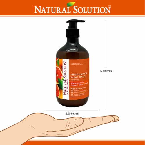Natural Solution Liquid Hand Wash, New Refreshing Vitality, Blood Orange | Pack of 6 Perspective: right