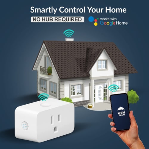 WBM Smart PG-07-4PK Wi-Fi Socket, Voice and App Control Plug, White Perspective: right