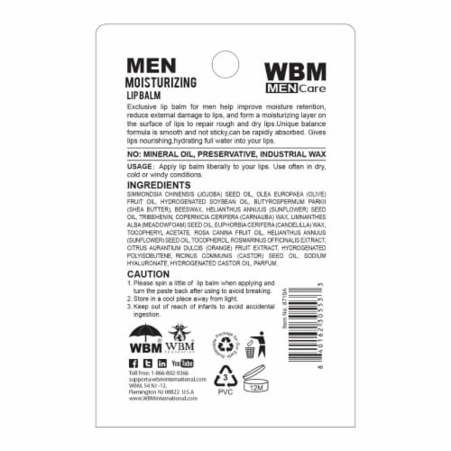 WBM Lip Balm, Rich in Shea Butter & Olive Oil, Refreshing and Hydrating, Chapstick, 6 Pack Perspective: right