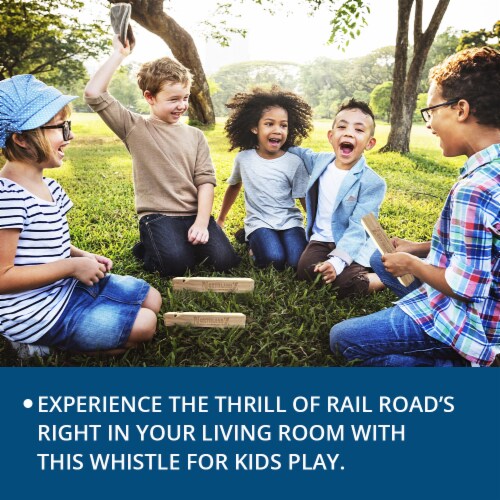 NORTHLANDZ Wooden Train Whistles for Kids, 4 Tone Party Noisemakers Toy for Gift Perspective: right