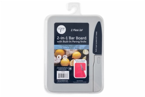 Core Home 2-in-1 Bar Board & Paring Knife Set - Assorted Colors Perspective: right