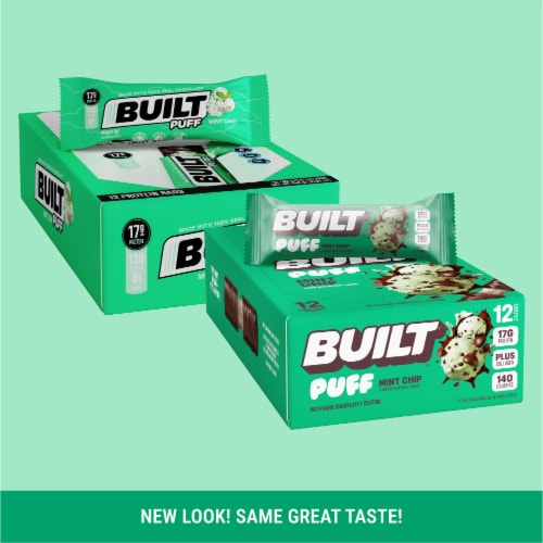 Built™ Brands Mint Chip Protein Bar Case Lot Sale Perspective: right