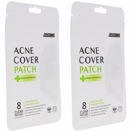 Avarelle Acne Cover Pimple Patch Frontline Essential 8 Oval Patches 2 Pack Perspective: right
