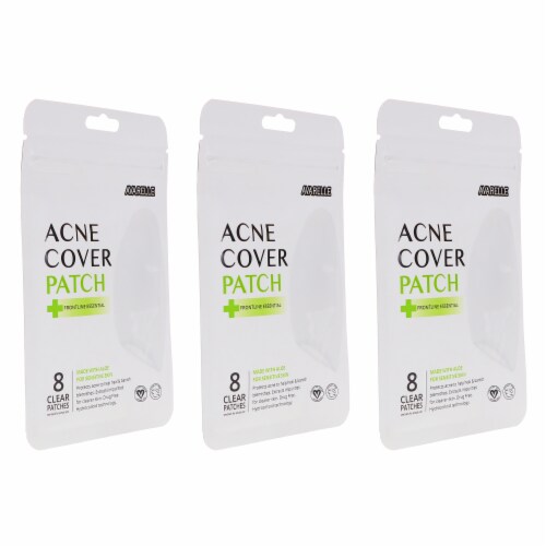Avarelle Acne Cover Pimple Patch Frontline Essential 8 Oval Patches 3 Pack Perspective: right