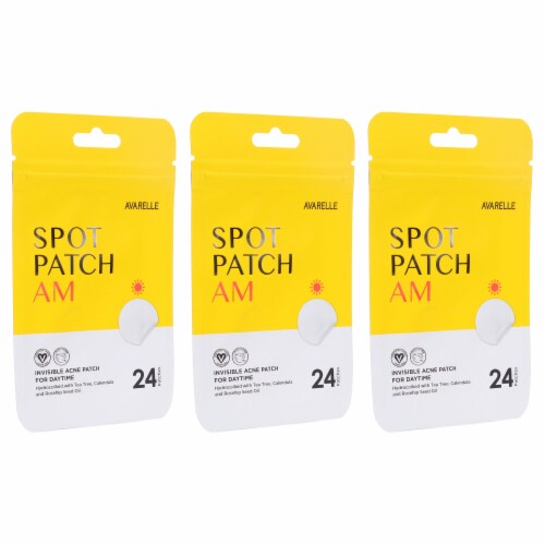 Avarelle Acne Spot Pimple Patch AM 24 Round Patches 3 Pack Perspective: right