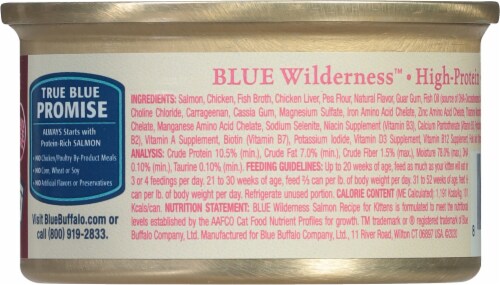 Blue Buffalo® Wilderness™ Salmon Recipe Wet Kitten Food Perspective: right