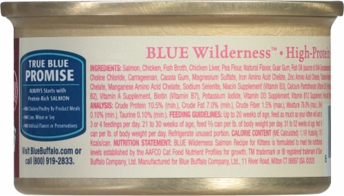 Blue Buffalo® Wilderness™ Salmon Recipe Wet Kitten Food Perspective: right
