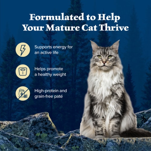 Blue Buffalo Wilderness High-Protein Grain-Free Adult 7+ Wet Cat Food Chicken Perspective: right
