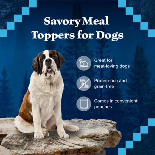 Blue Buffalo Wilderness Trail Toppers Wild Cuts High Protein Chicken Bites in Gravy Wet Dog Food Perspective: right