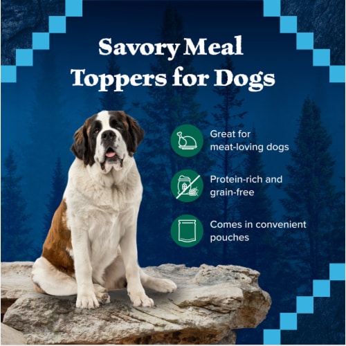 Blue Buffalo Wilderness Natural High-Protein Adult Wild Cuts Wet Dog Food Duck & Hearty Gravy Perspective: right