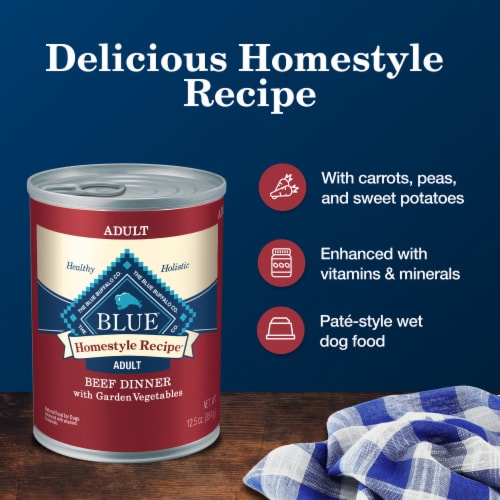 Blue Buffalo Homestyle Recipe Natural Beef Adult Wet Dog Food Perspective: right