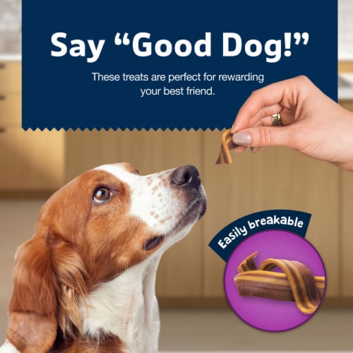 Blue Buffalo Sizzlers Bacon-Style Soft Dog Treats Pork Perspective: right