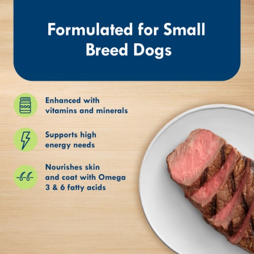 Blue Buffalo Delights Small Breed Natural Wet Dog Food, Filet Mignon Flavor in Gravy, 3.5-oz. Cups Perspective: right